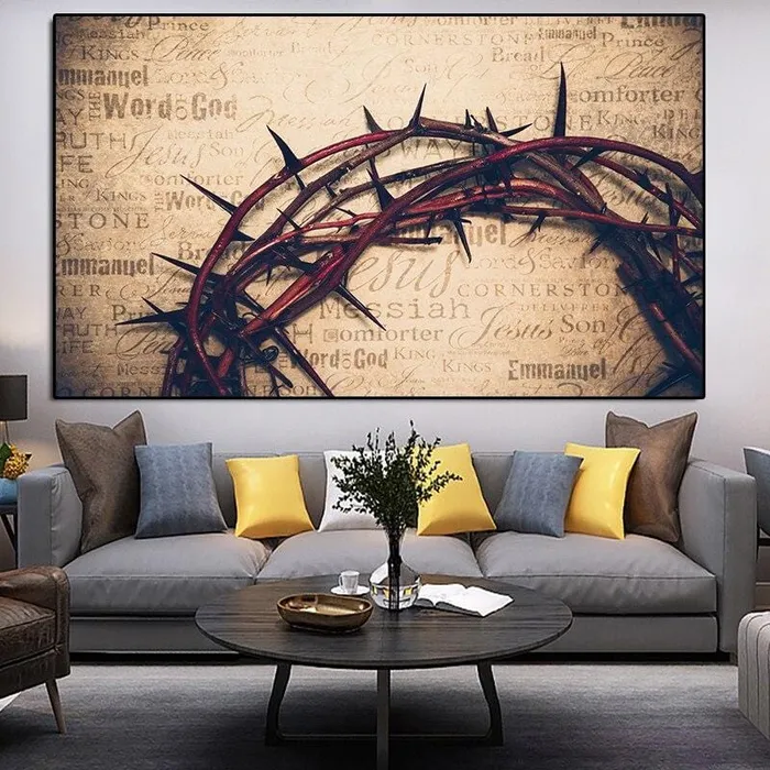 Lords Guidance Necklaces Christian Canvas Art br Crown Of Thorns