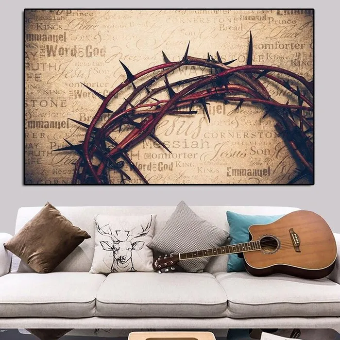 Lords Guidance Necklaces Christian Canvas Art br Crown Of Thorns