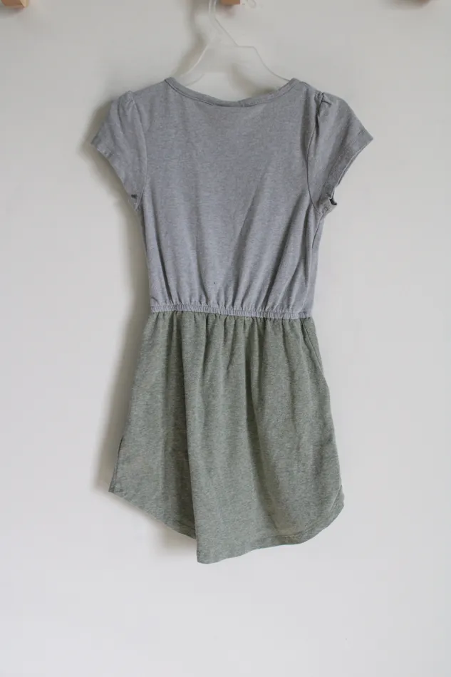 LuLaRoe LuLaRoe Gray Green Dress 4 Earrings