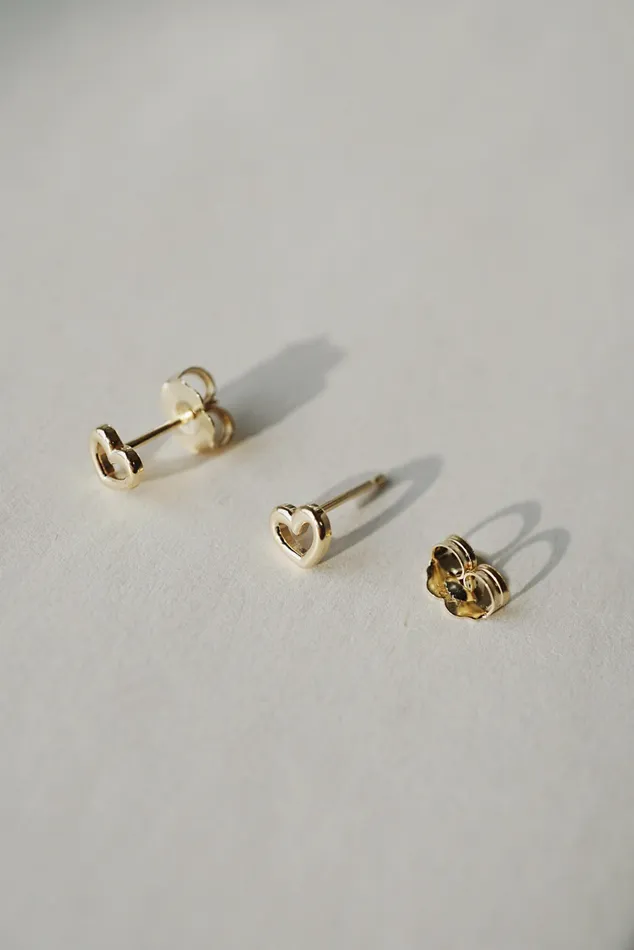 Mini Heart Studs readytoship Foe Dear Earrings