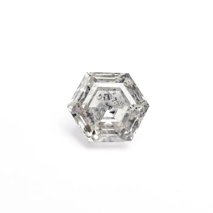 Misfit Diamonds Rings Salt and Pepper Step Cut Diamond 083ct Hexagon
