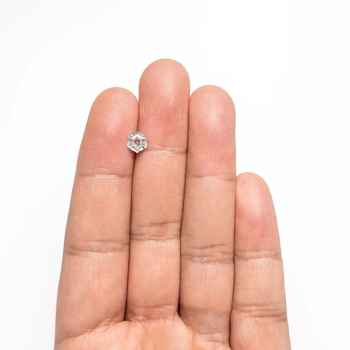 Misfit Diamonds Rings Salt and Pepper Step Cut Diamond 083ct Hexagon