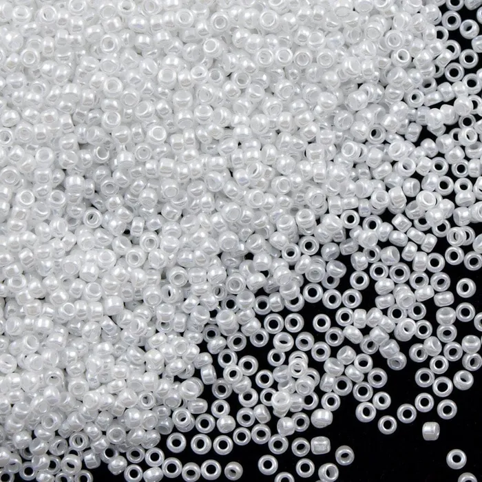 Miyuki Seed Beads 110 White Pearl Ceylon 0420 Peppy Beads Rings