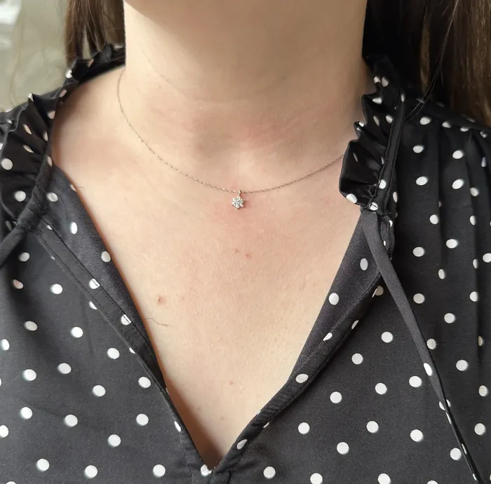Necklaces 14K White Gold 015 CTW Diamond Necklace OTC