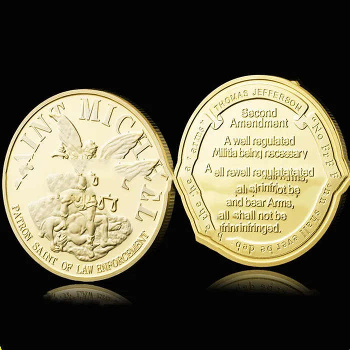 Necklaces CJDropshipping 3x St Michael Gold Coin Of Protection