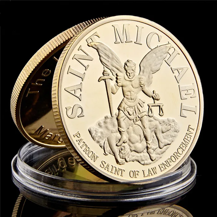 Necklaces CJDropshipping 3x St Michael Gold Coin Of Protection