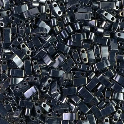 Necklaces Peppy Beads Miyuki Half Tila Beads HTL0464 Light Gunmetal 