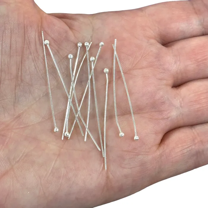 Necklaces Peppy Beads Silver Plated Ballpoint Pins Ball Headpins 06mm by 40mm Silver Plated Brass Ball Head Pins Necklaces Peppy Beads Silver Plated Ballpoint Pins Ball Headpins 06mm by 40mm Silver Plated Brass Ball Head Pins