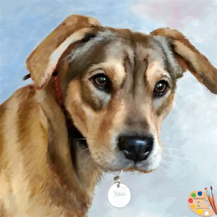 Necklaces Portraits by NC Corgi Dog Portrait Custom Painted Pet Portrait