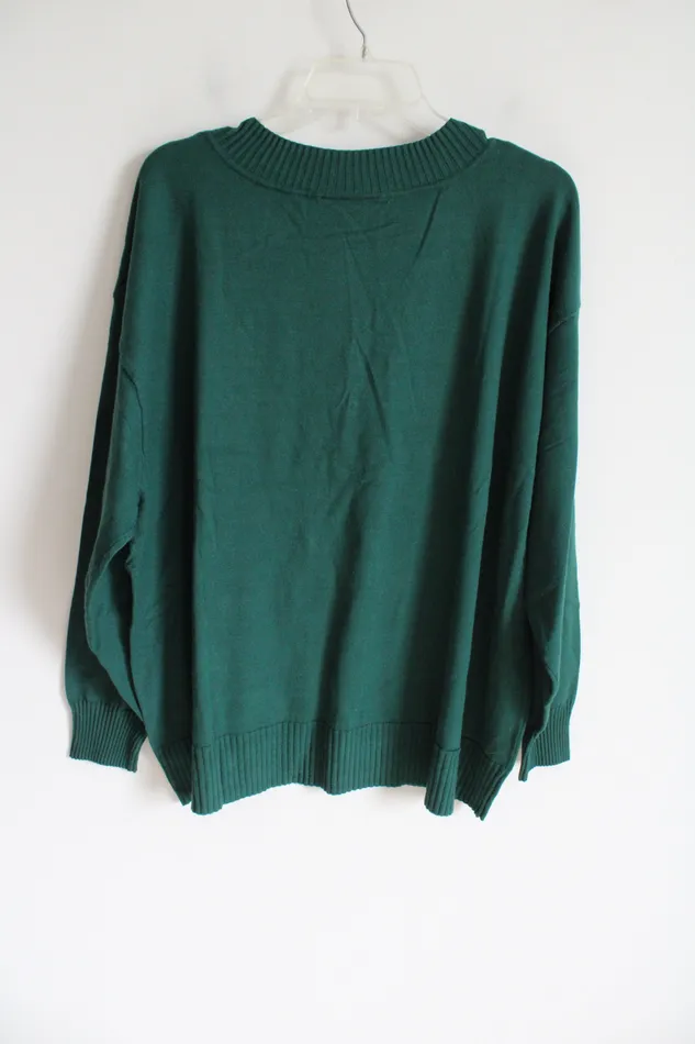 NEW Lane Bryant Evergreen VNeck Knit Sweater 2628 Lane Bryant Earrings