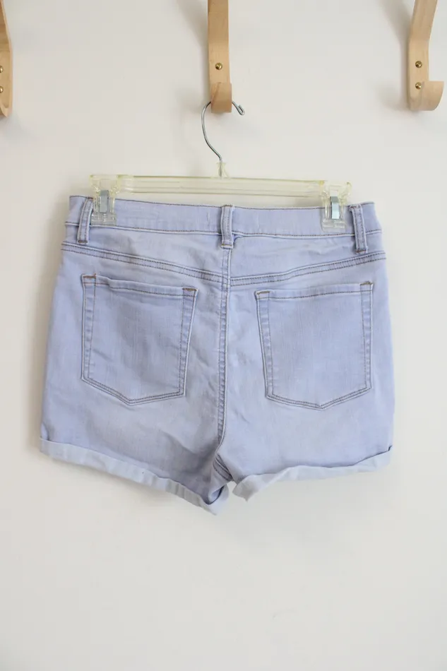 Pacsun Pacsun The Shortie Light Wash Cuffed Denim Shorts 29 10 Necklaces