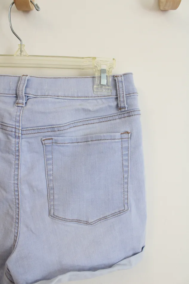 Pacsun Pacsun The Shortie Light Wash Cuffed Denim Shorts 29 10 Necklaces