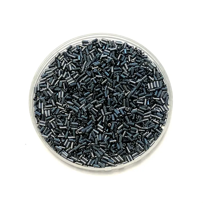 Peppy Beads Miyuki Bugles size 3mm 0056 Gunmetal 10 grams Earrings