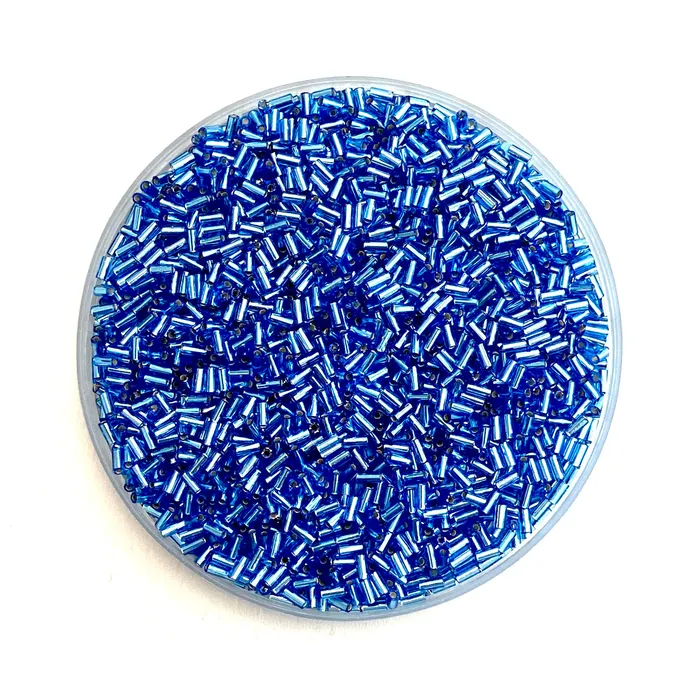 Peppy Beads Rings Miyuki Bugles size 3mm 0019 Silver Lined Sapphire 10 grams Crystal bugles 3mm Peppy Beads Rings Miyuki Bugles size 3mm 0019 Silver Lined Sapphire 10 grams Crystal bugles 3mm
