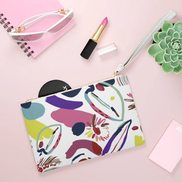 Portraits by NC Earrings Clutch Bag Modern Blooms