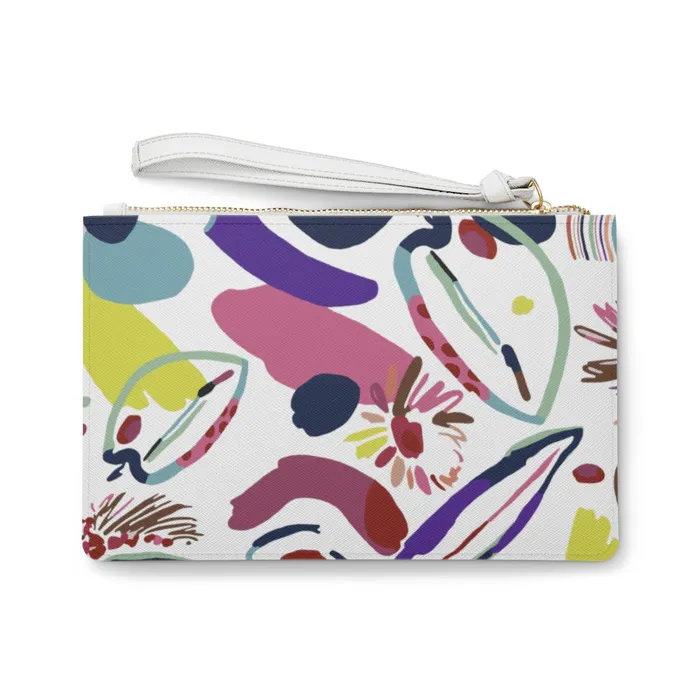 Portraits by NC Earrings Clutch Bag Modern Blooms