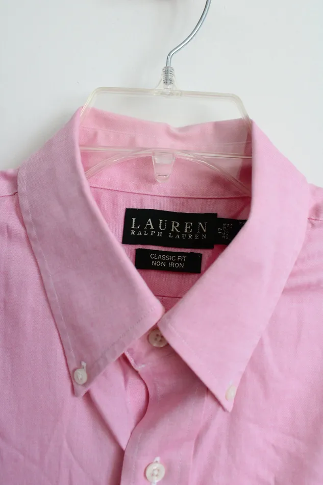 Ralph Lauren Earrings Ralph Lauren Classic Fit Pink Button Down Shirt 17 XL