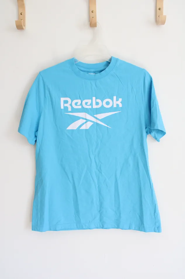 Reebok Blue White Cotton Shirt Youth L 1416 Reebok Rings
