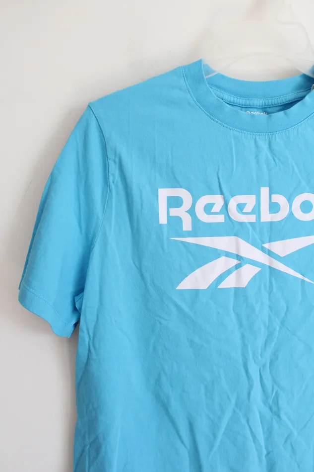 Reebok Blue White Cotton Shirt Youth L 1416 Reebok Rings