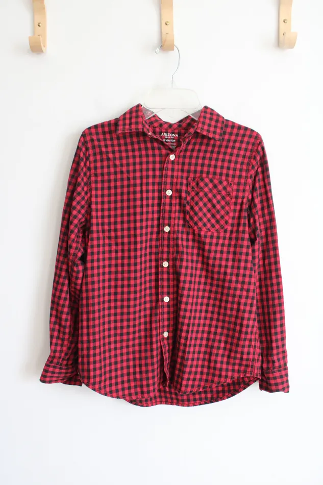 Rings Arizona Jean Co Arizona Jean Co Red Black Plaid Button Down Shirt Youth M 1012