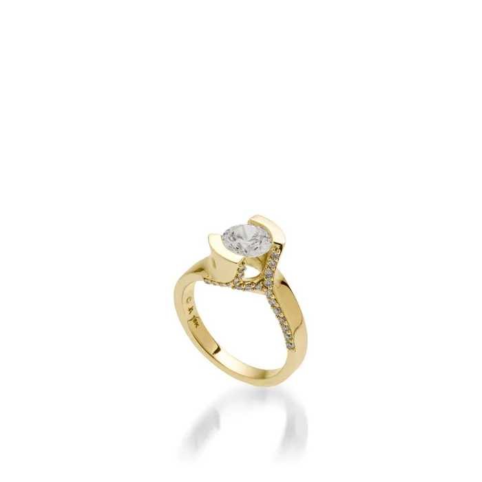 Rings John Atencio Bella White Gold Engagement Ring