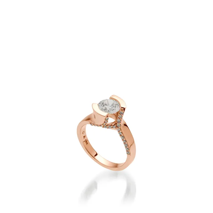 Rings John Atencio Bella White Gold Engagement Ring