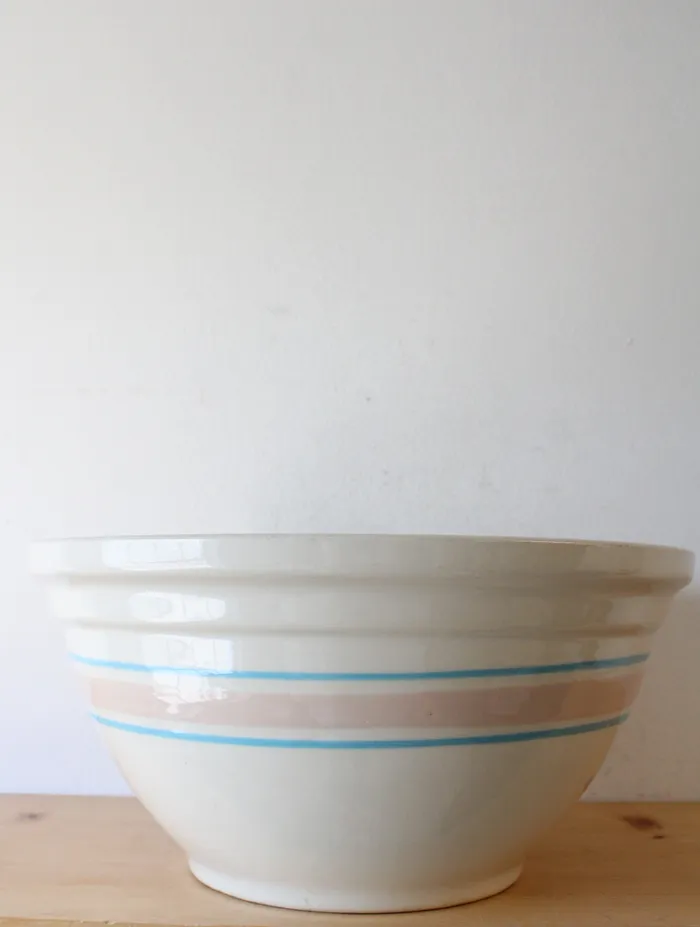 Rings McCoy Large Pink Blue Pottery Bowl McCoy