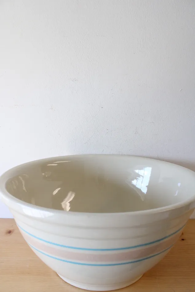 Rings McCoy Large Pink Blue Pottery Bowl McCoy