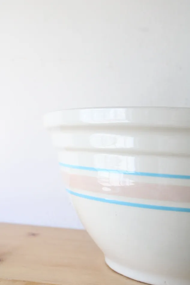 Rings McCoy Large Pink Blue Pottery Bowl McCoy