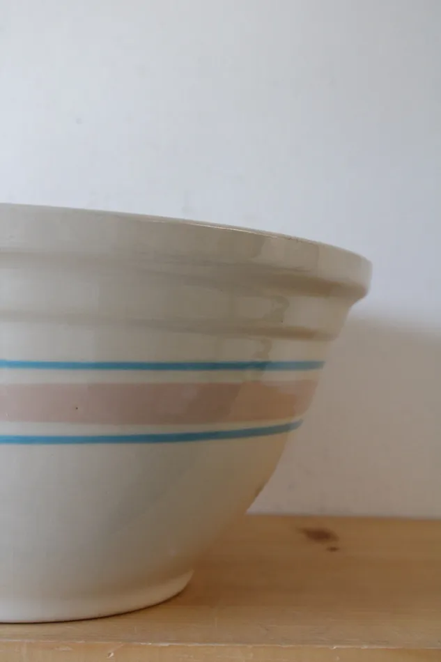 Rings McCoy Large Pink Blue Pottery Bowl McCoy