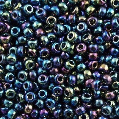 Rings Peppy Beads Miyuki Seed Beads 80 Metallic Variegated Blue Iris 0455