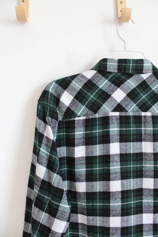 Rings Rudolph Sportswear Rudolph Sportswear Green Black White Plaid Button Down Flannel XL