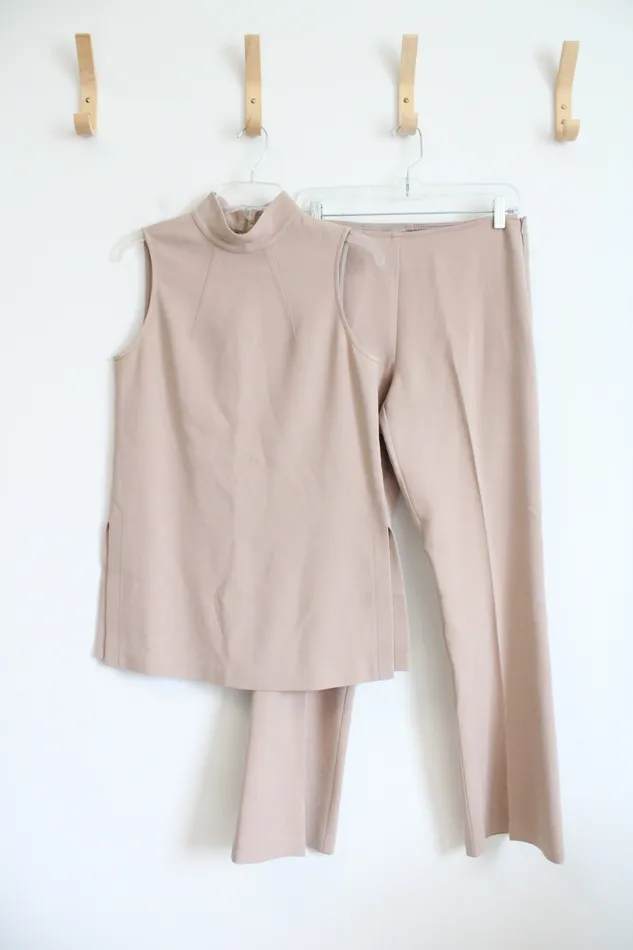 Rings Trina Turk Trina Turk Tan TwoPiece Jaya Tunic Mock Neck Top Pant Set 2 Rings Trina Turk Trina Turk Tan TwoPiece Jaya Tunic Mock Neck Top Pant Set 2