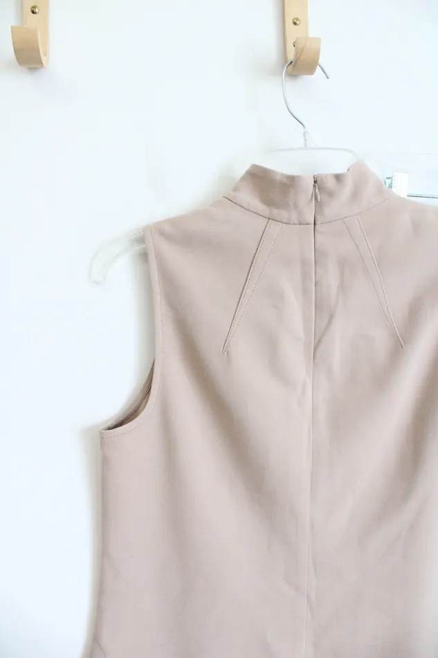 Rings Trina Turk Trina Turk Tan TwoPiece Jaya Tunic Mock Neck Top Pant Set 2