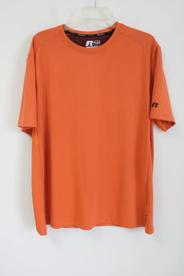 Russell Training Fit Orange Shirt XL Russell Earrings