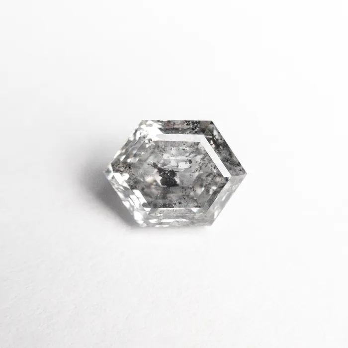 Salt and Pepper Step Cut Diamond 129ct Hexagon Misfit Diamonds Rings