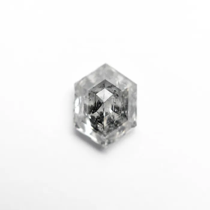 Salt and Pepper Step Cut Diamond 129ct Hexagon Misfit Diamonds Rings