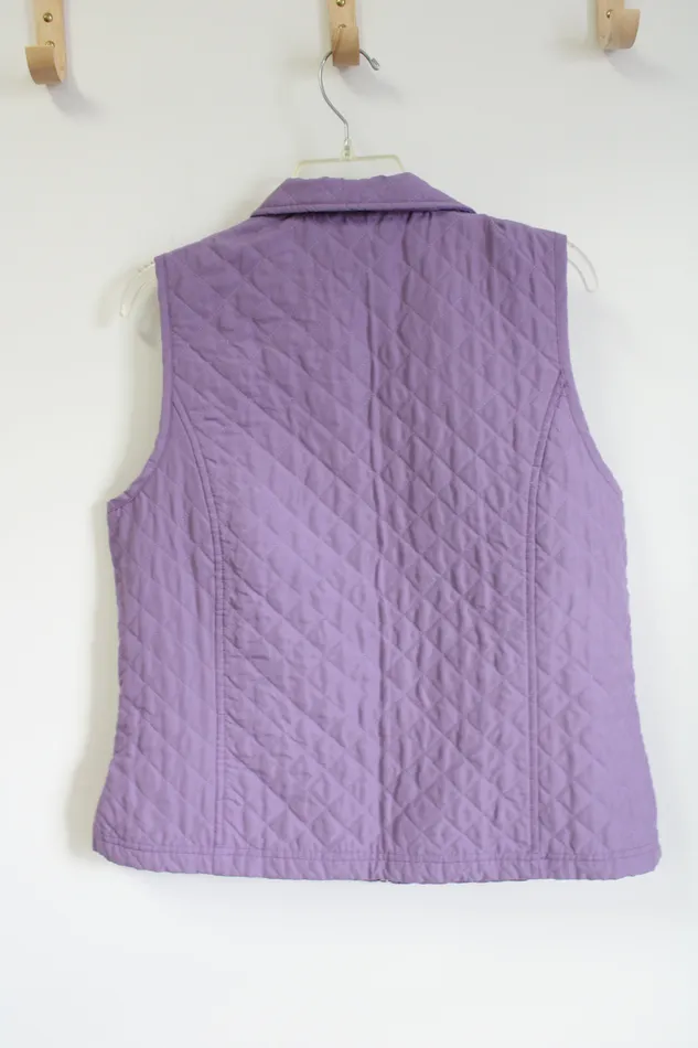 Scandia Woods Earrings Scandia Woods Purple Quilted Zip Up Vest M