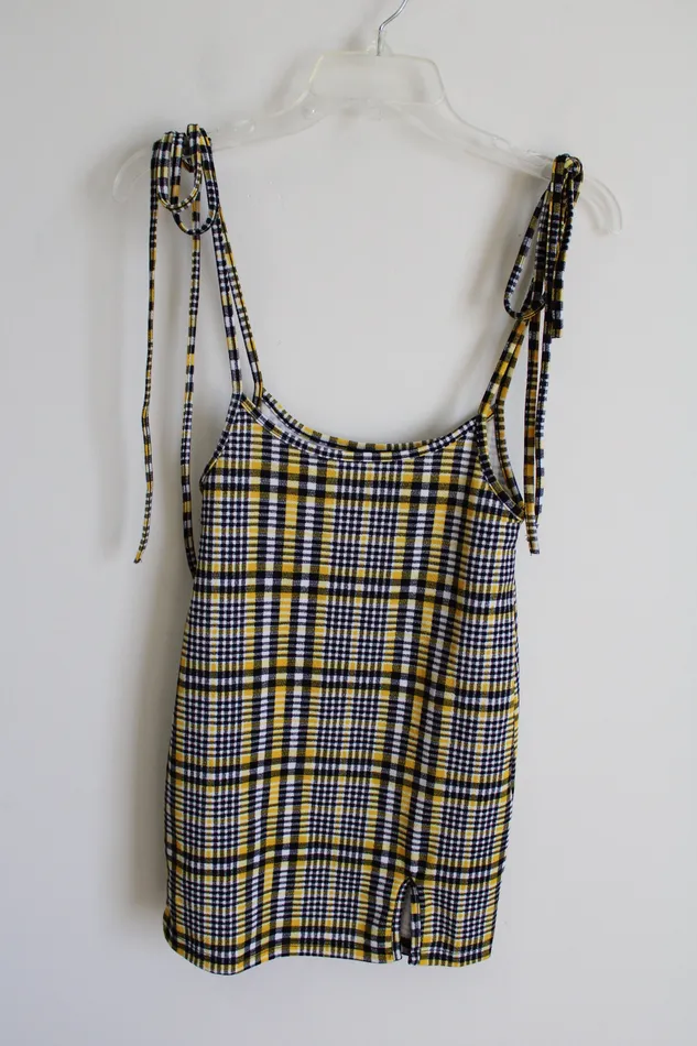 Shein Rings Shein Black Yellow Plaid Tank S