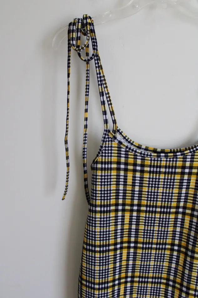 Shein Rings Shein Black Yellow Plaid Tank S