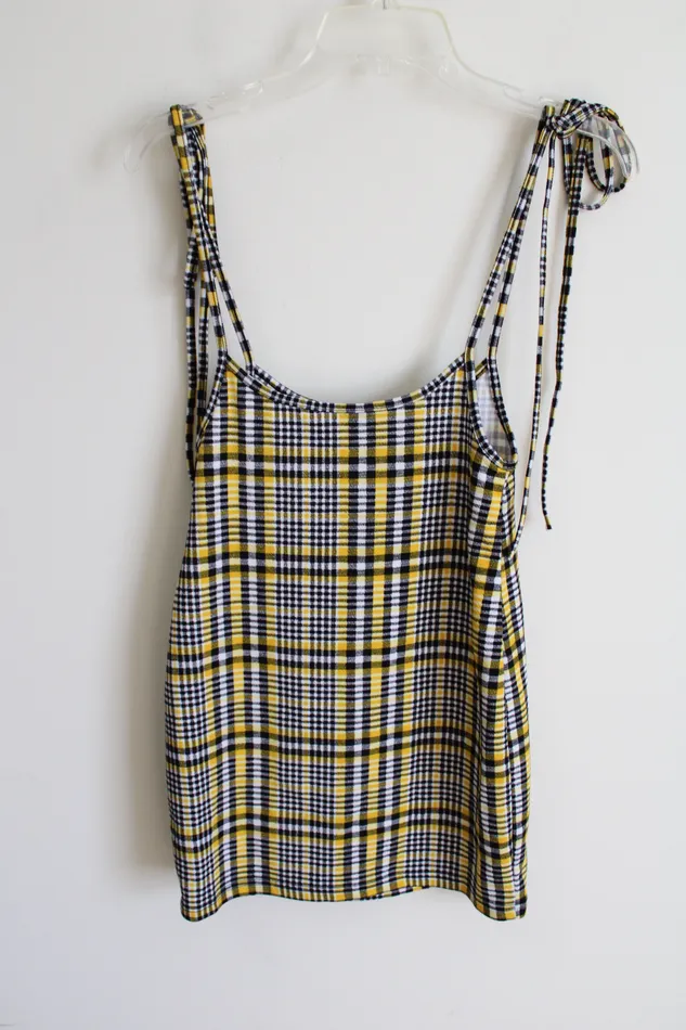 Shein Rings Shein Black Yellow Plaid Tank S