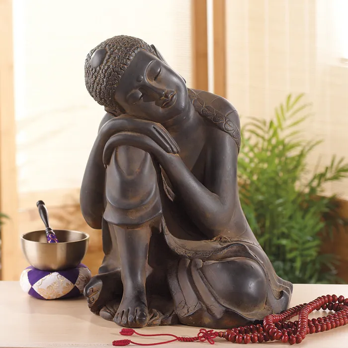 Small Resting Garden Buddha Statue Wesco Necklaces