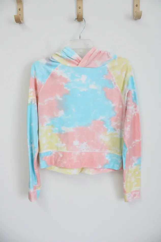 SO SO Cozy Sweatshirt Tie Dye Colored Soft Hoodie S Earrings