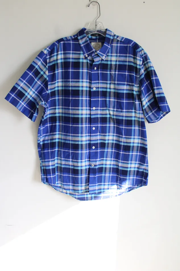 St Johns Bay Rings St Johns Bay Classic Fit Blue Plaid Short Sleeved Button Down L St Johns Bay Rings St Johns Bay Classic Fit Blue Plaid Short Sleeved Button Down L