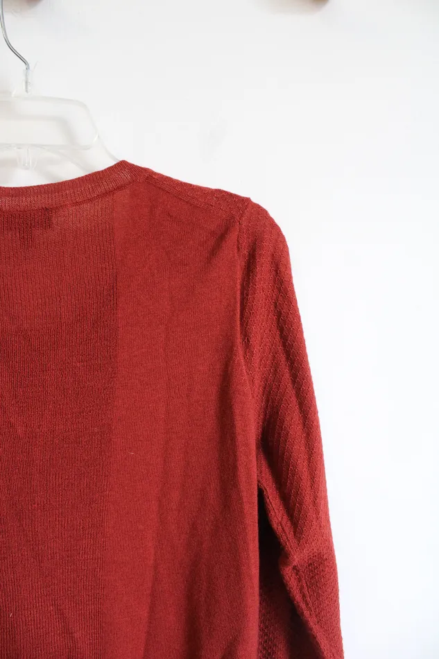 The Limited Earrings The Limited Terracotta Button Down Wool Blend Cardigan L