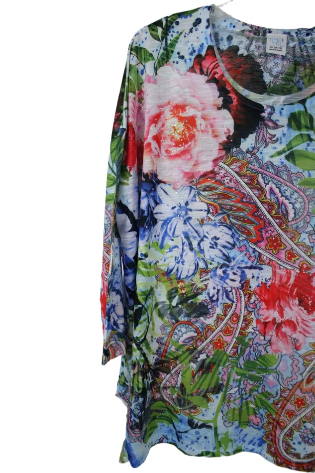Time And Tru Floral Top XL Time And Tru Rings