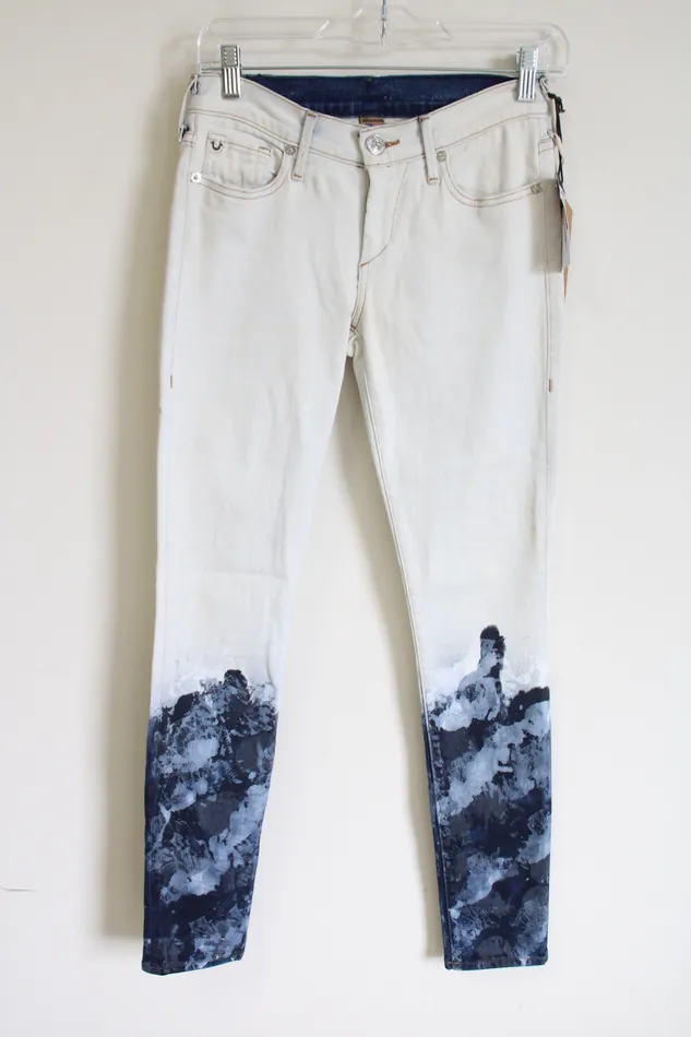 True Religion Earrings NEW True Religion Casey Low Rise Super Skinny Hand Painted Jeans 25