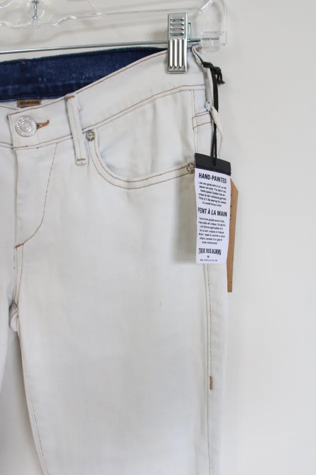 True Religion Earrings NEW True Religion Casey Low Rise Super Skinny Hand Painted Jeans 25