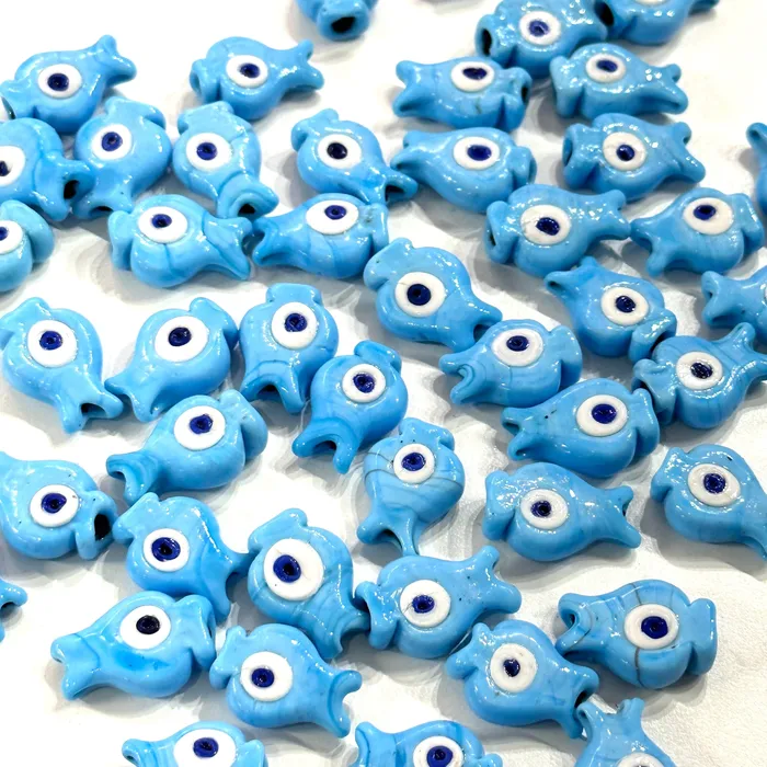 Turkish Artisan Hand Made Glass Blue Fish Charms Assorted 3 pcs in a pack Peppy Beads Earrings Turkish Artisan Hand Made Glass Blue Fish Charms Assorted 3 pcs in a pack Peppy Beads Earrings