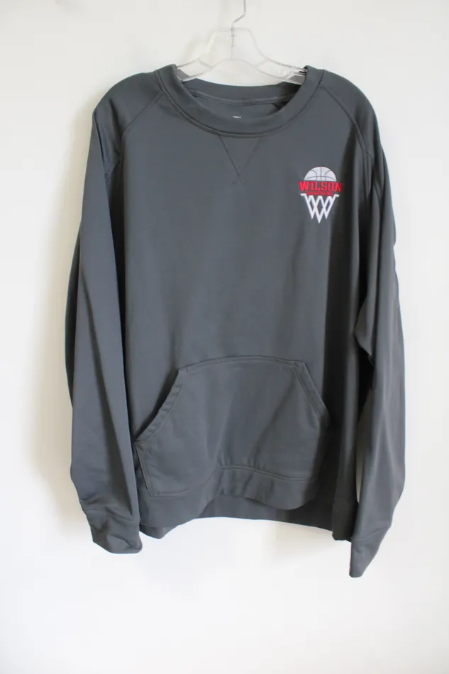 Ultra Club Necklaces Ultra Club Cool and Dry Wilson Basketball Gray Sweatshirt XL Ultra Club Necklaces Ultra Club Cool and Dry Wilson Basketball Gray Sweatshirt XL
